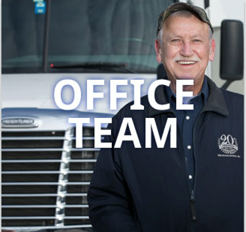 Office Team Smiling Man Next to Truck